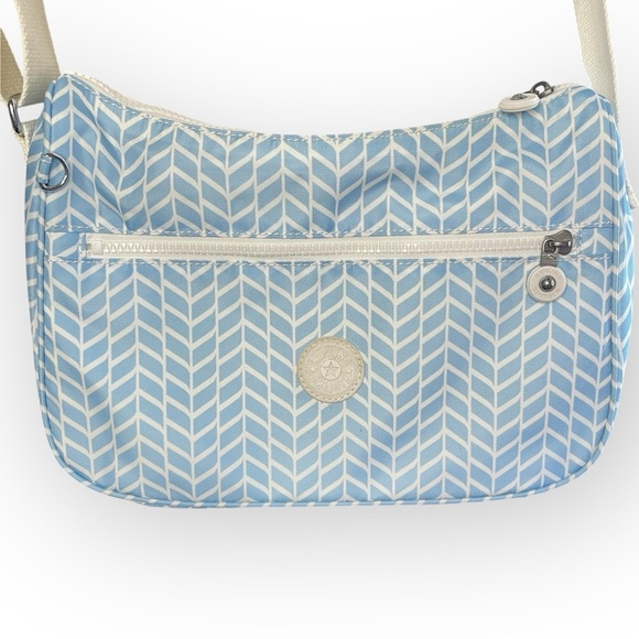 KIPLING Sally Crossbody Bag in Chevron Blue Pool Print - Picture 2 of 11